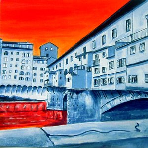Ponte Vecchio - acrilico su tela